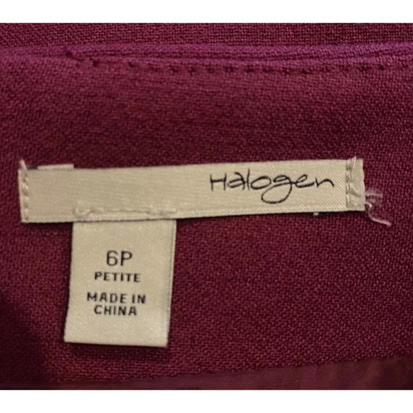 NWOT Halogen Raspberry Red Pencil Skirt Career Womens Size 6P (1523) - Picture 3 of 5